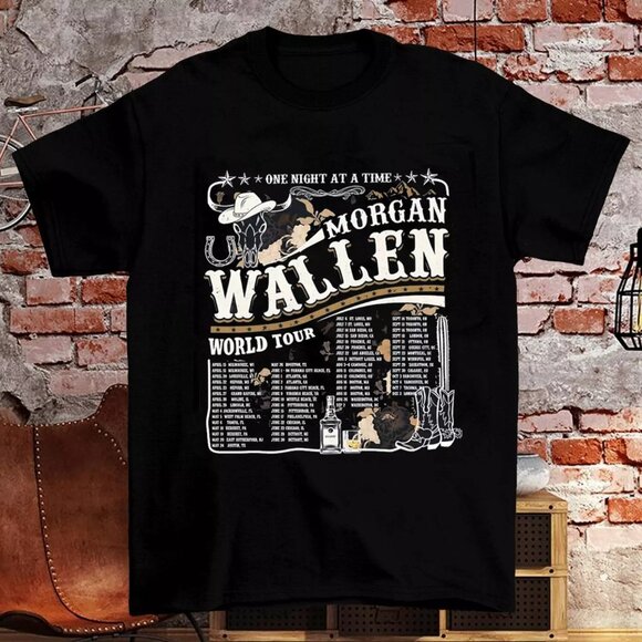 Morgan Wallen World Tour One Night At A Time T-Shirt - Picture 1 of 3